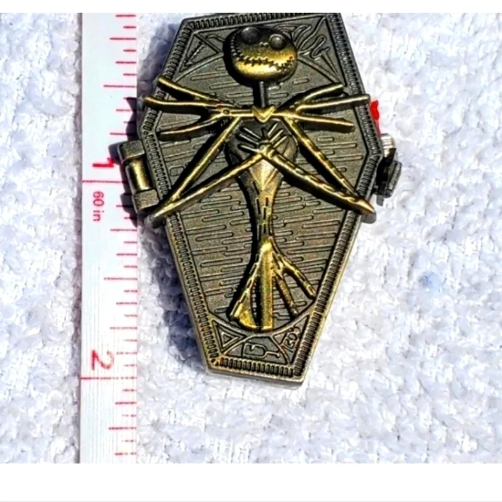Bronze Jack Skellington Geometric Coffin Pocket/Pendant Watch